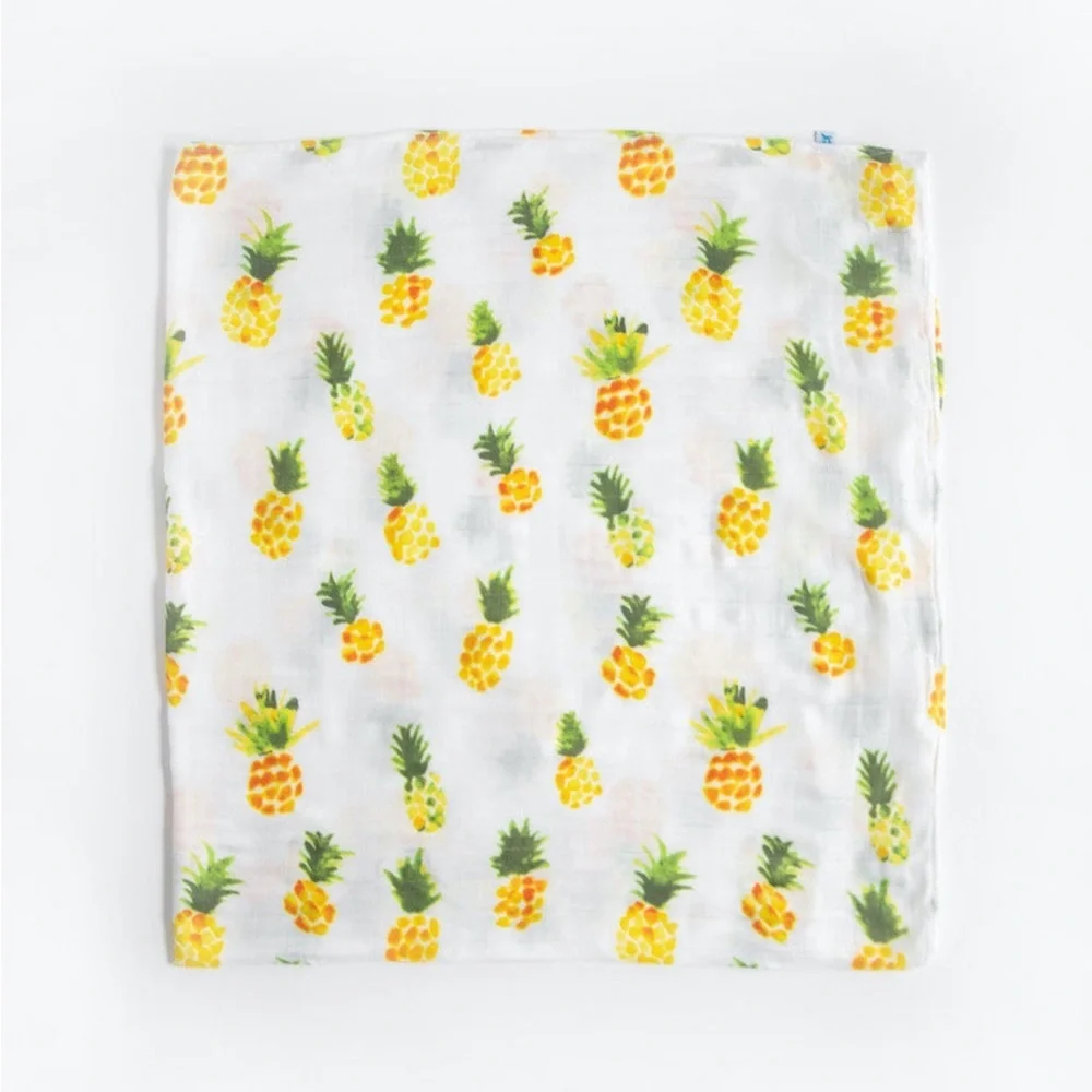 Deluxe Muslin Swaddle Blanket - Pineapple